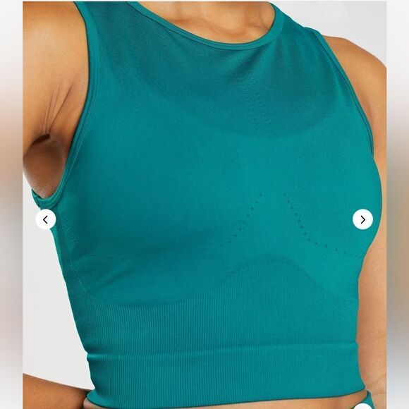 GYMSHARK SWEAT SEAMLESS MIDI TANK
Rich Teal Womens Small NWT in packaging - Picture 3 of 8